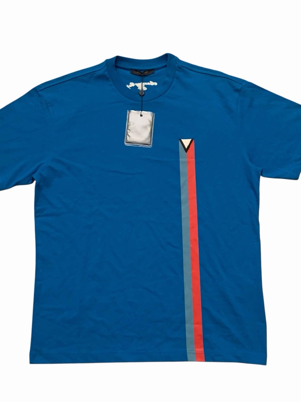 Louis Vuitton Blue Monogram Cup Stripe T-Shirt Size Medium